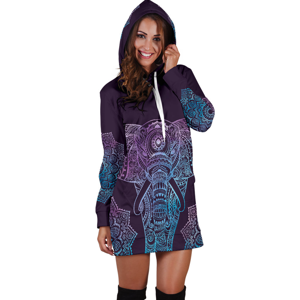 Elephant Mandala | Hoodie Dress
