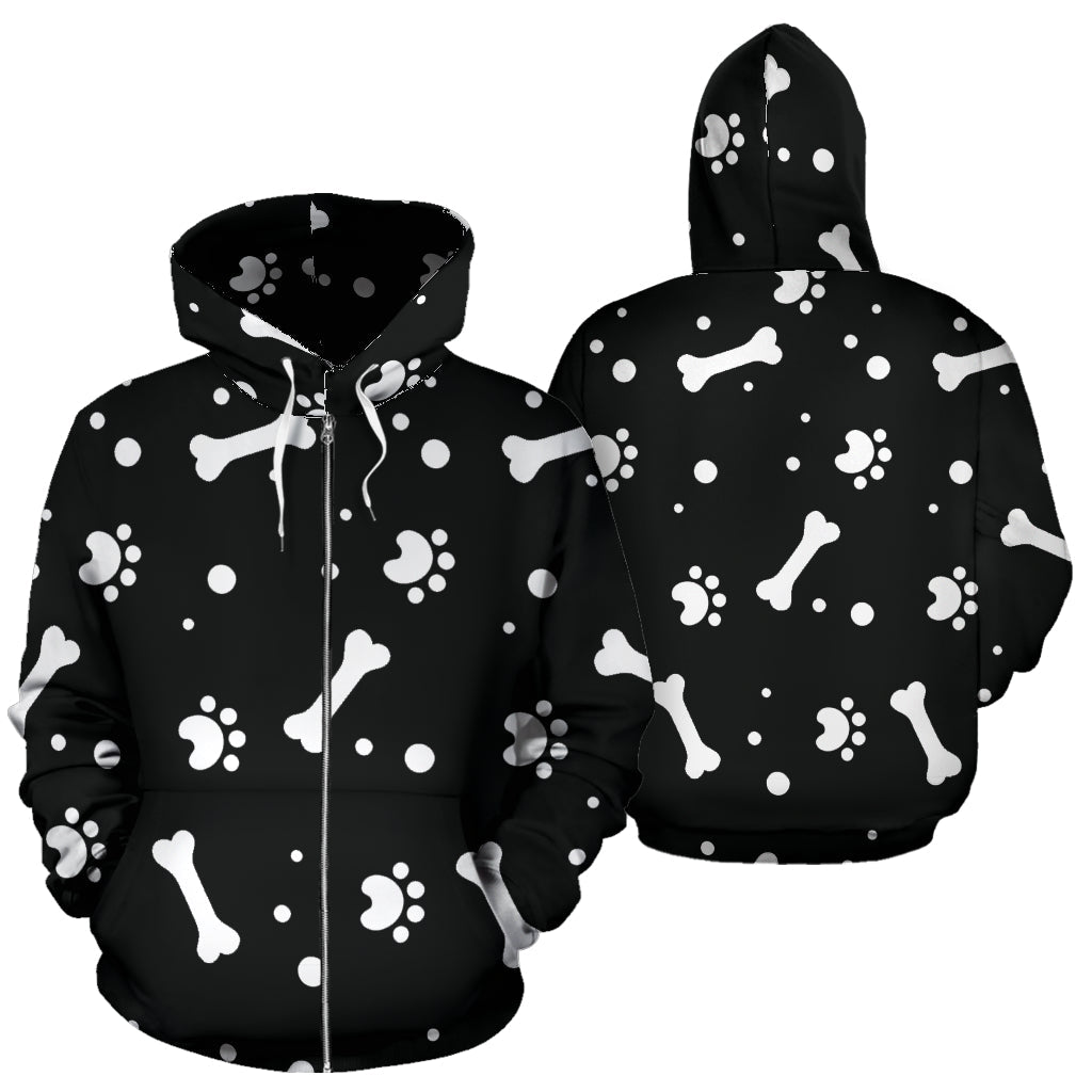 Paws and Bones | Unisex Zip-Up Hoodie