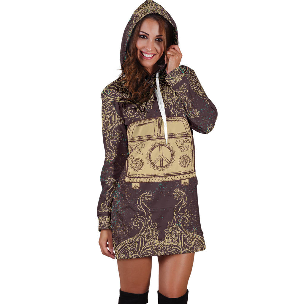 Hippie Bus | Unisex Hoodie Dress