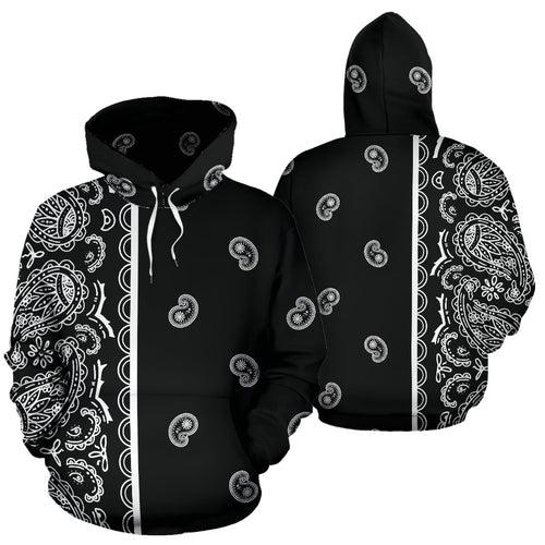 Black Bandana Asymmetrical | Men's Pullover Hoodie