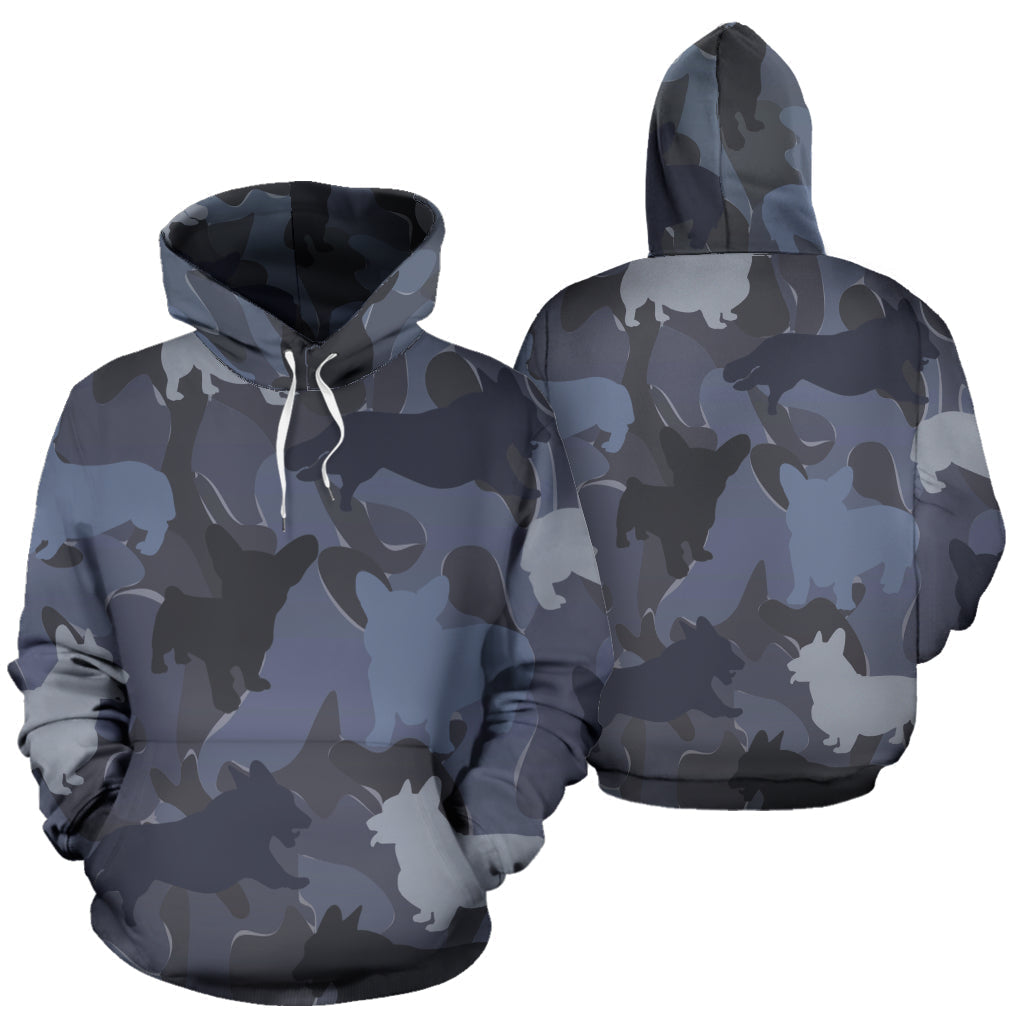 Corgi Dark Blue | Unisex Hoodie