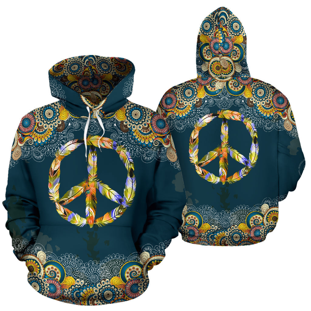 Feather Peace Mandala | Unisex Hoodie