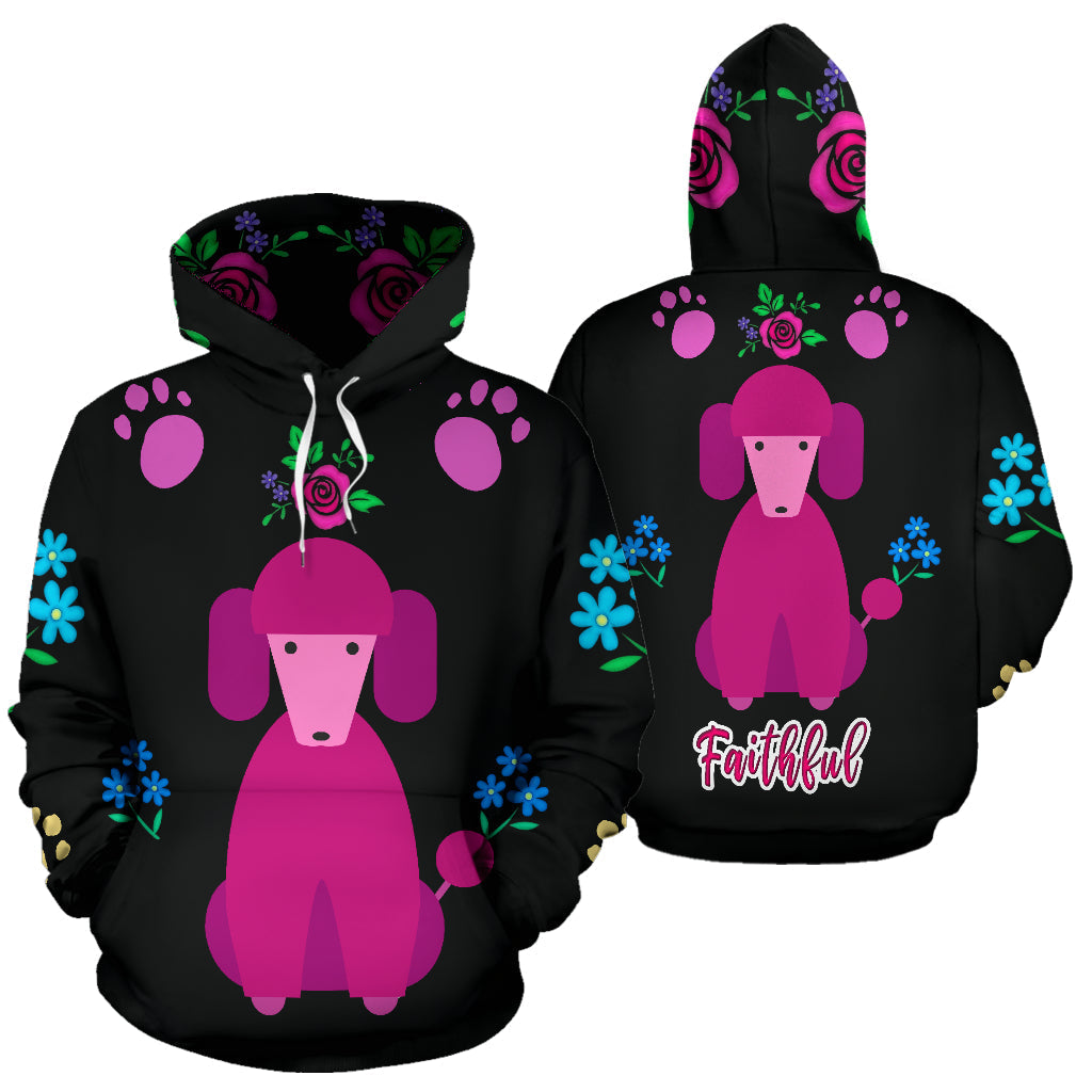 Faithful Poodle – Edition 02 | Unisex All-Over Print Hoodie