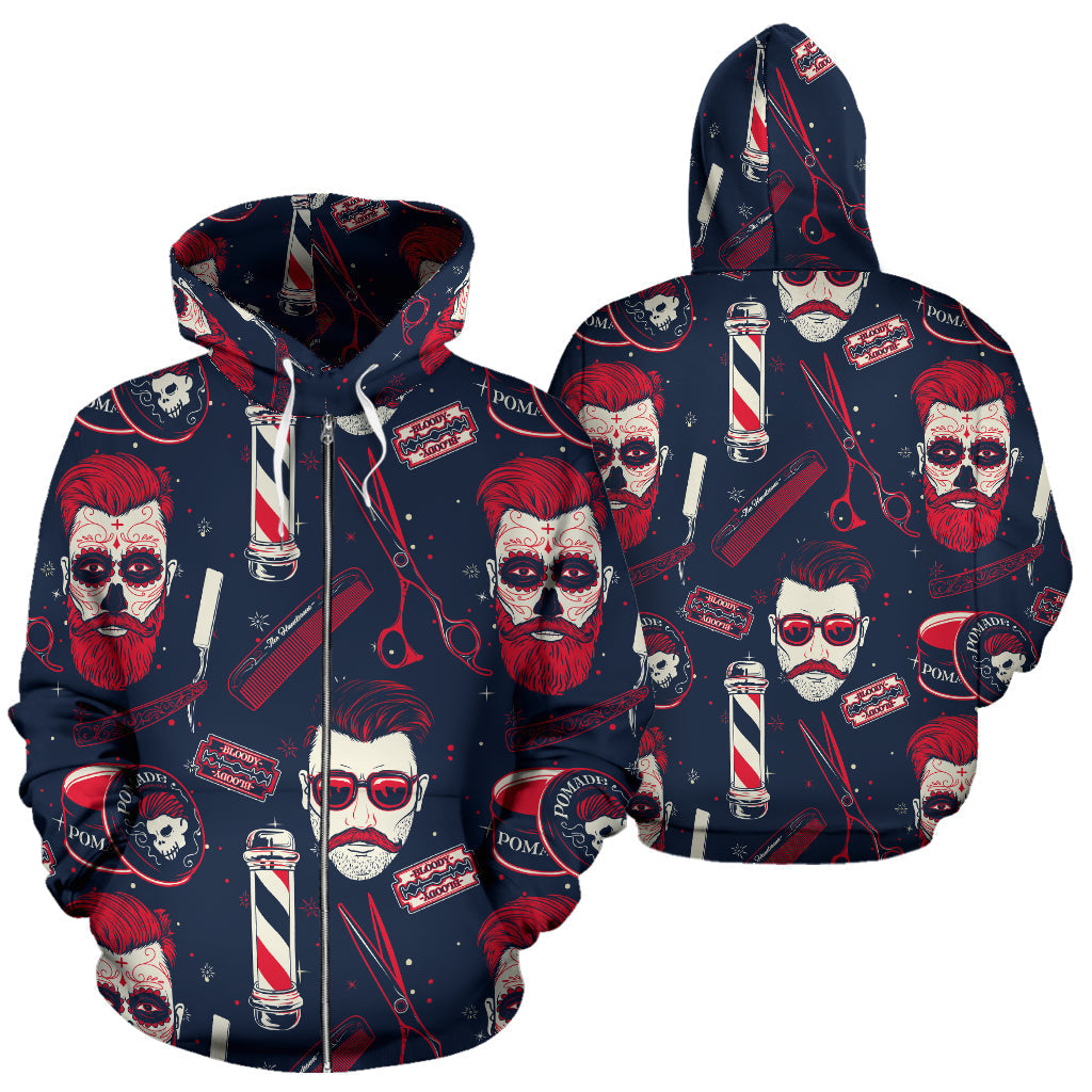 Barber | Unisex Zip-Up Hoodie