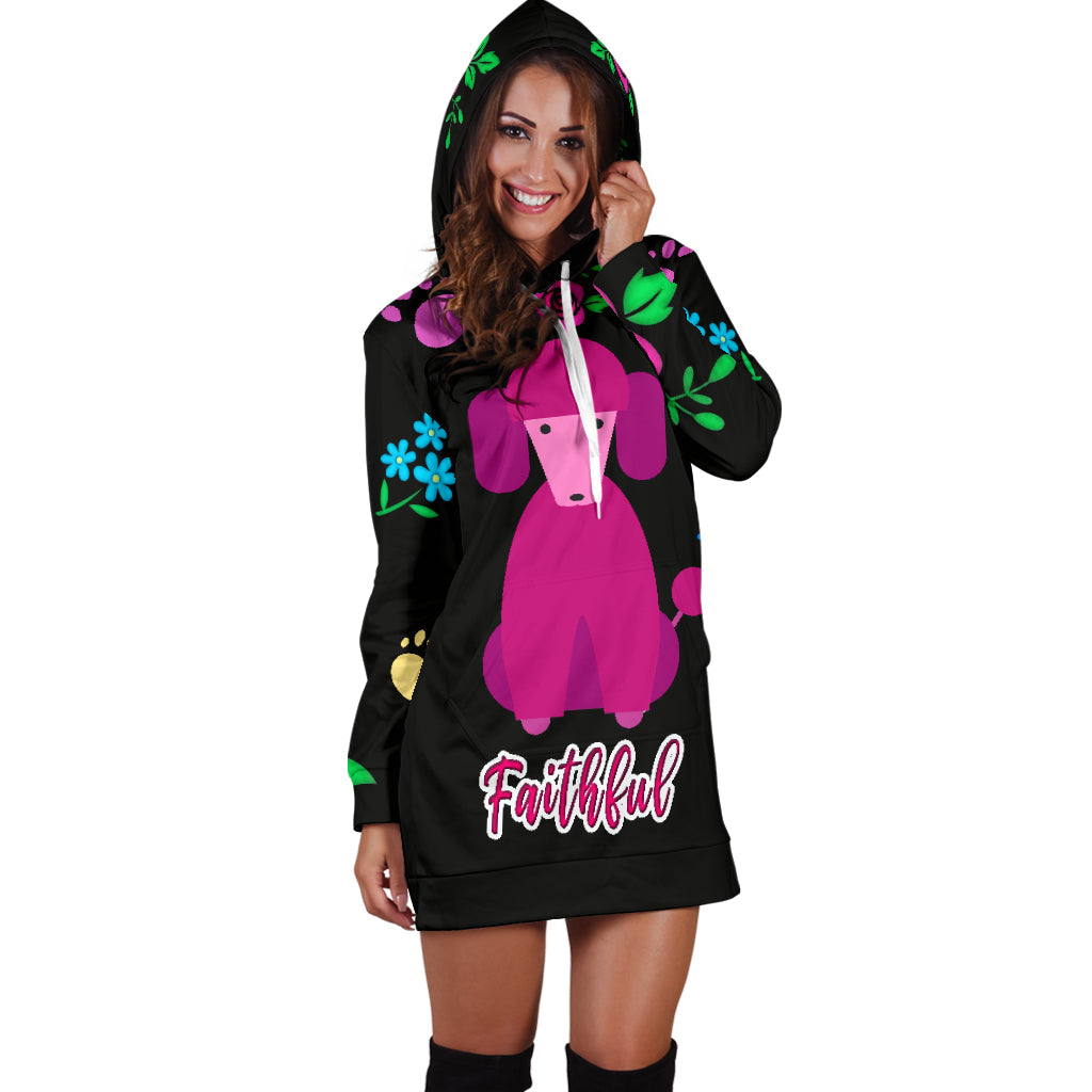 Faithful Poodle Dog Cute Poodle Dogs | Hoodie Dress