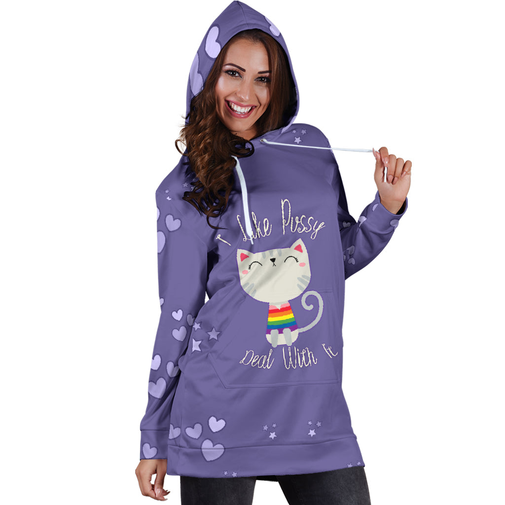 I Like Pussy Deal with It | Hoodie Dress