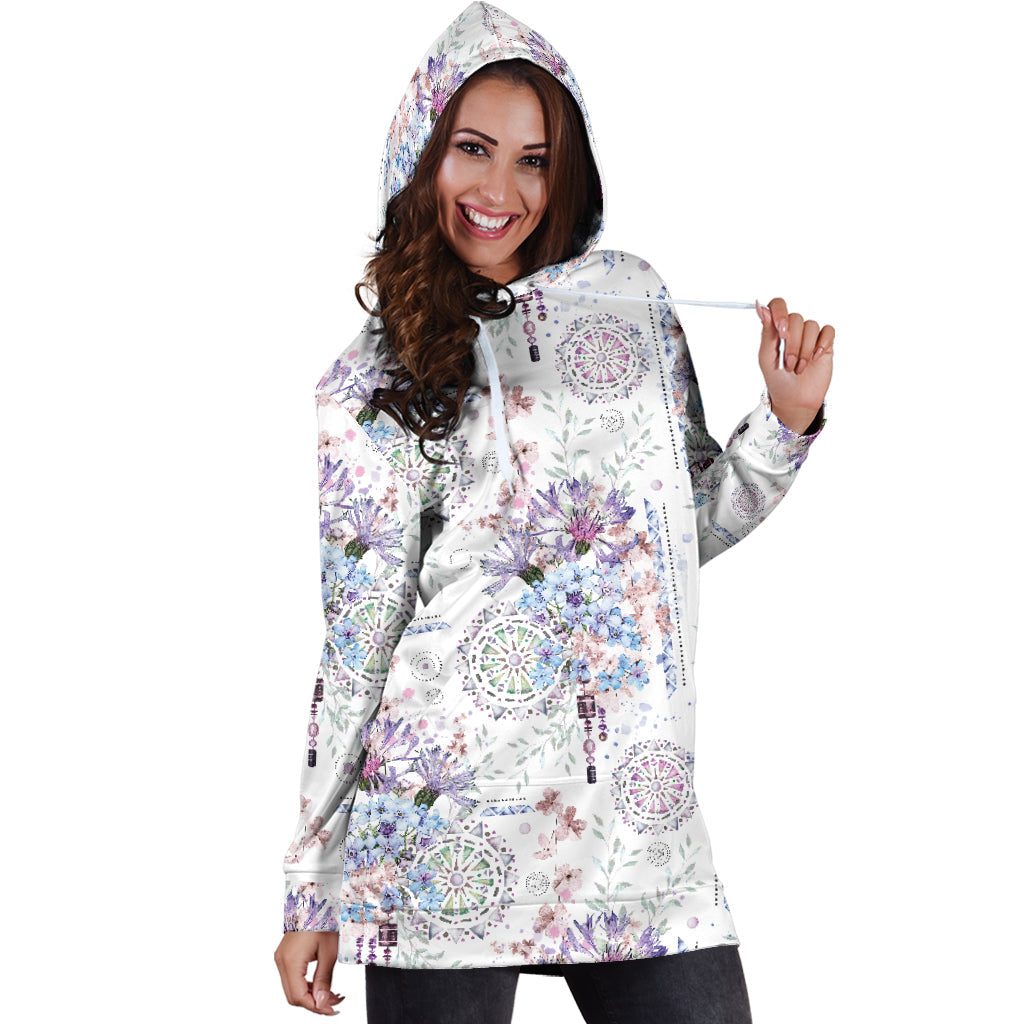 Floral Mandala | Hoodie Dress