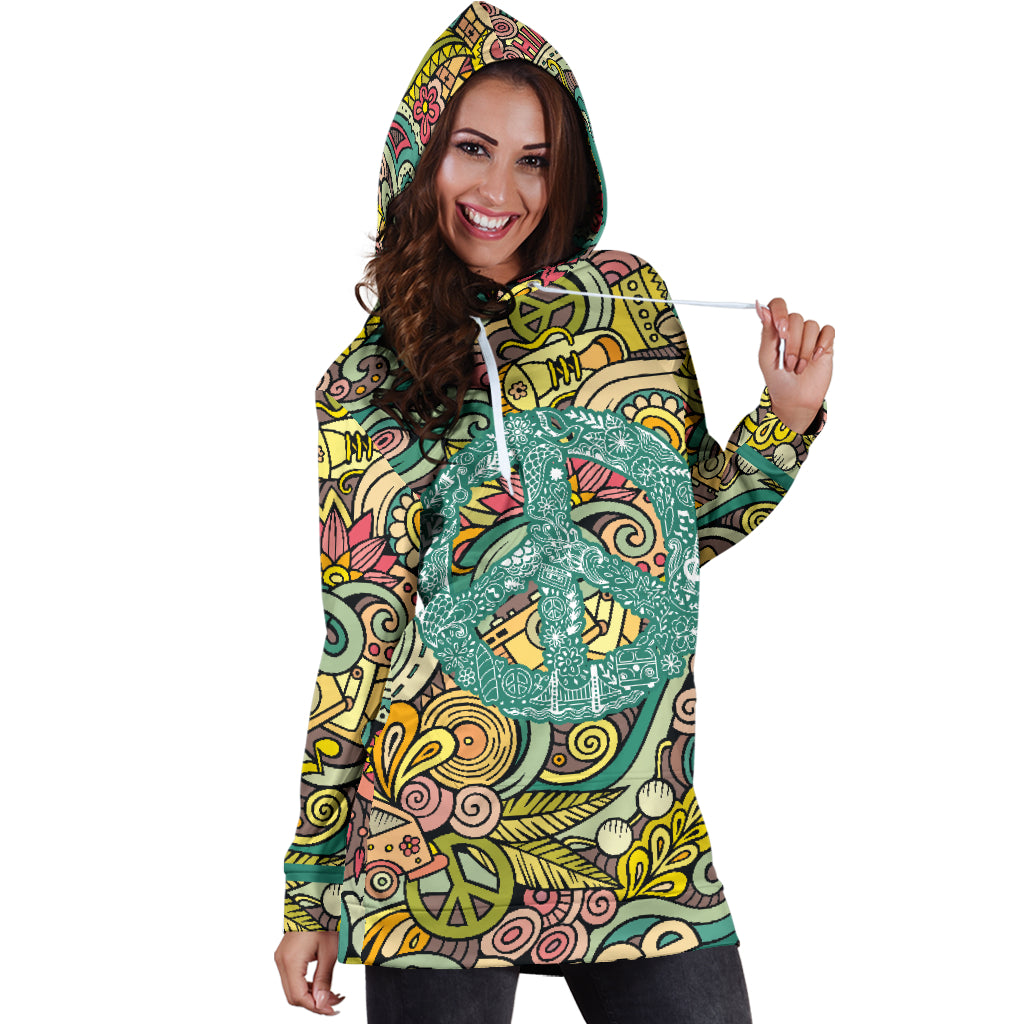 Hippie Peace | Unisex Hoodie Dress