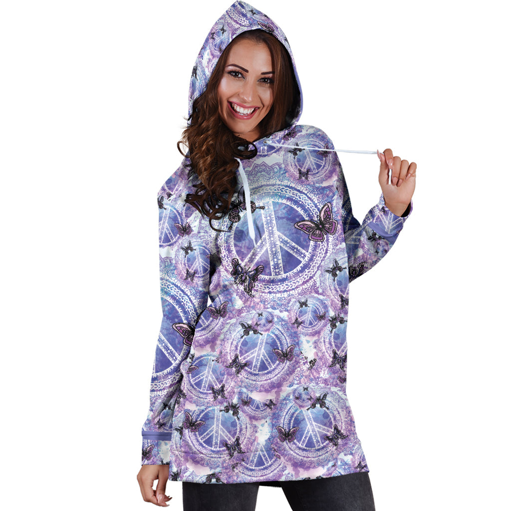 Peace Butterfly | Hoodie Dress