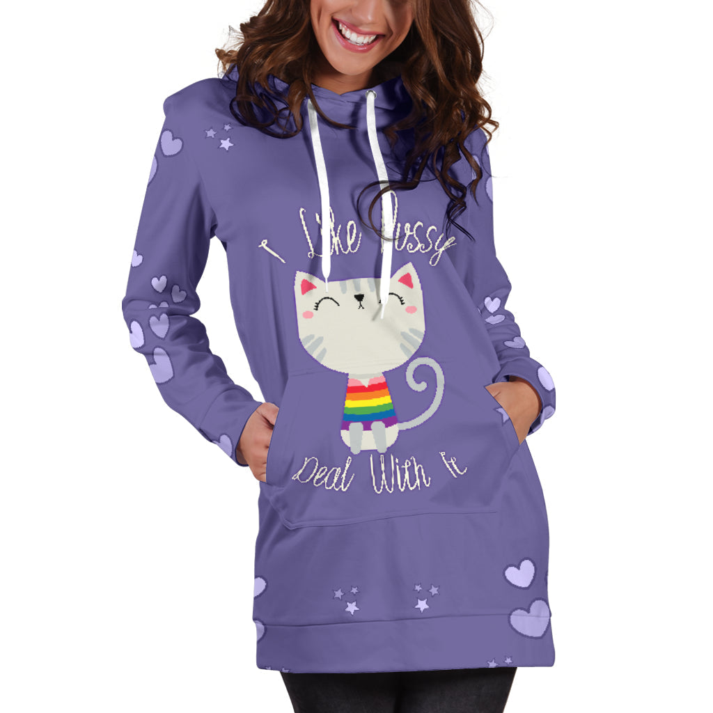 I Like Pussy Deal with It | Hoodie Dress