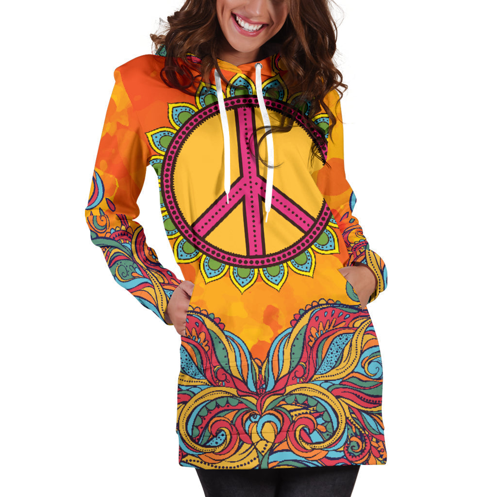 Hippie Peace | Hoodie Dress