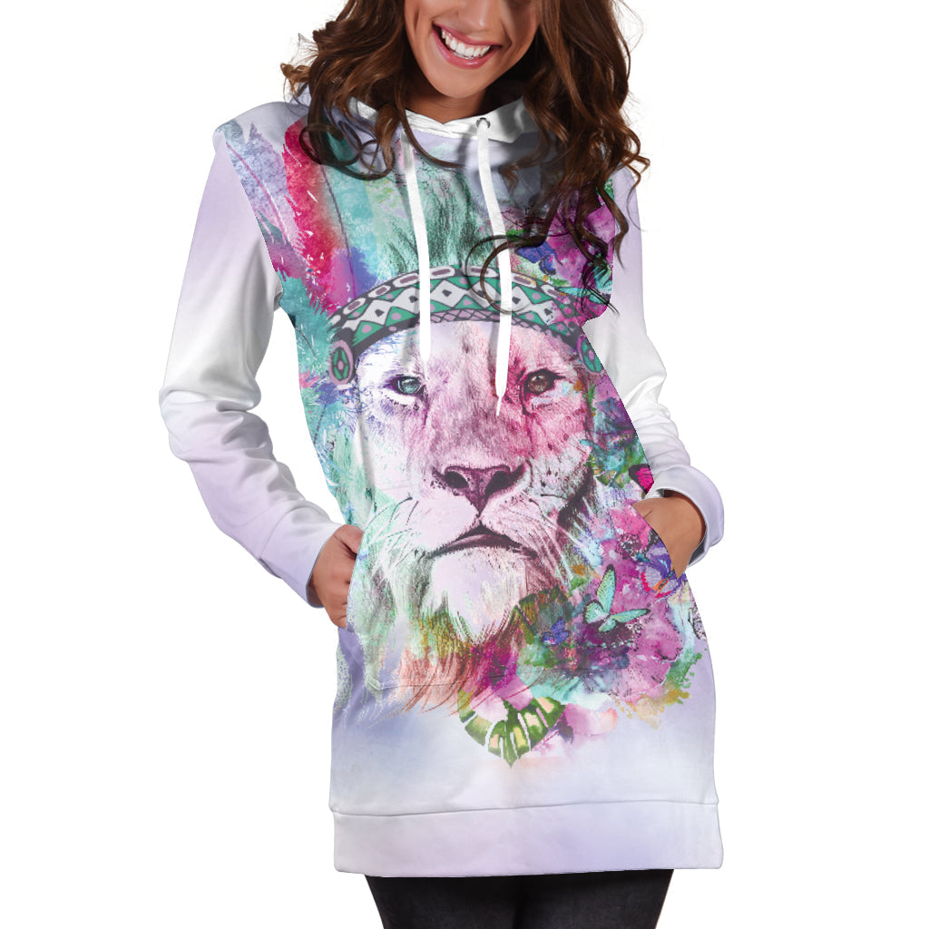 Hippie Lion | Hoodie Dress