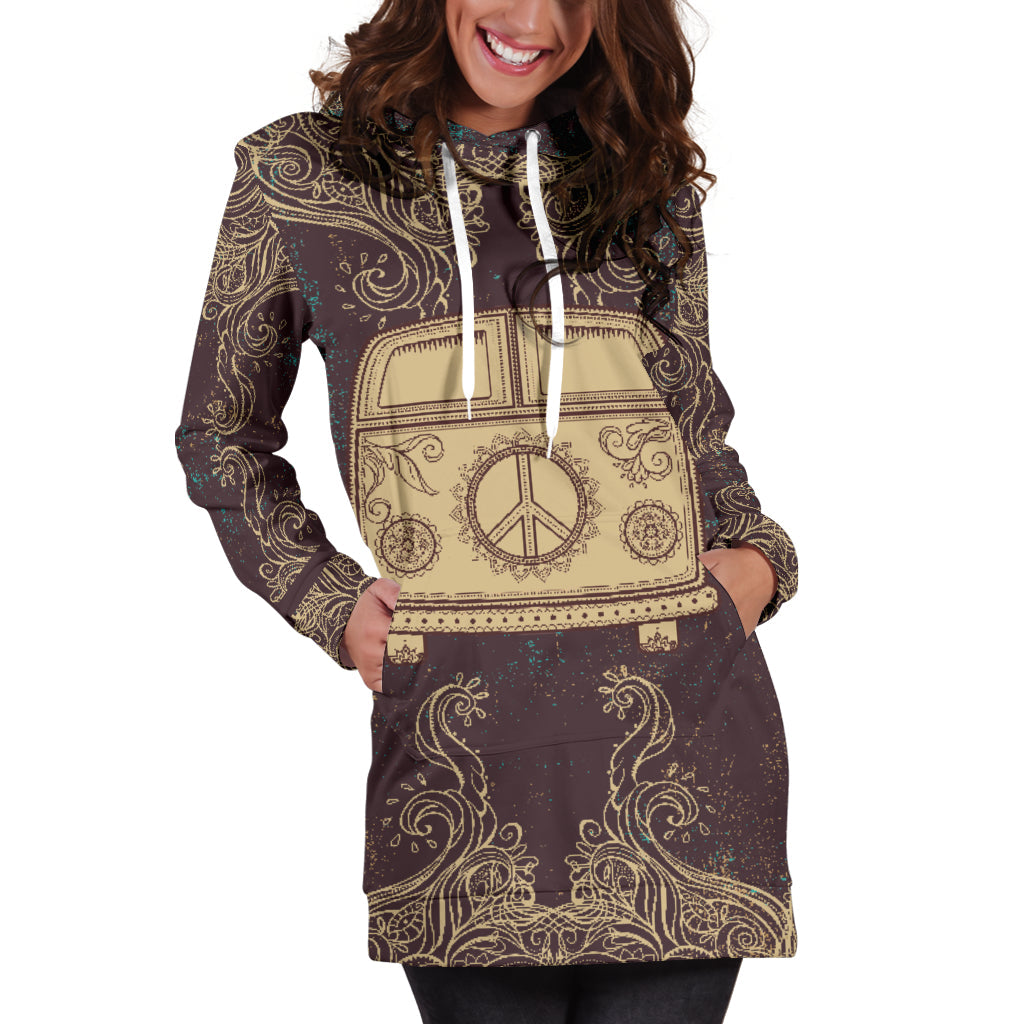 Hippie Bus | Unisex Hoodie Dress