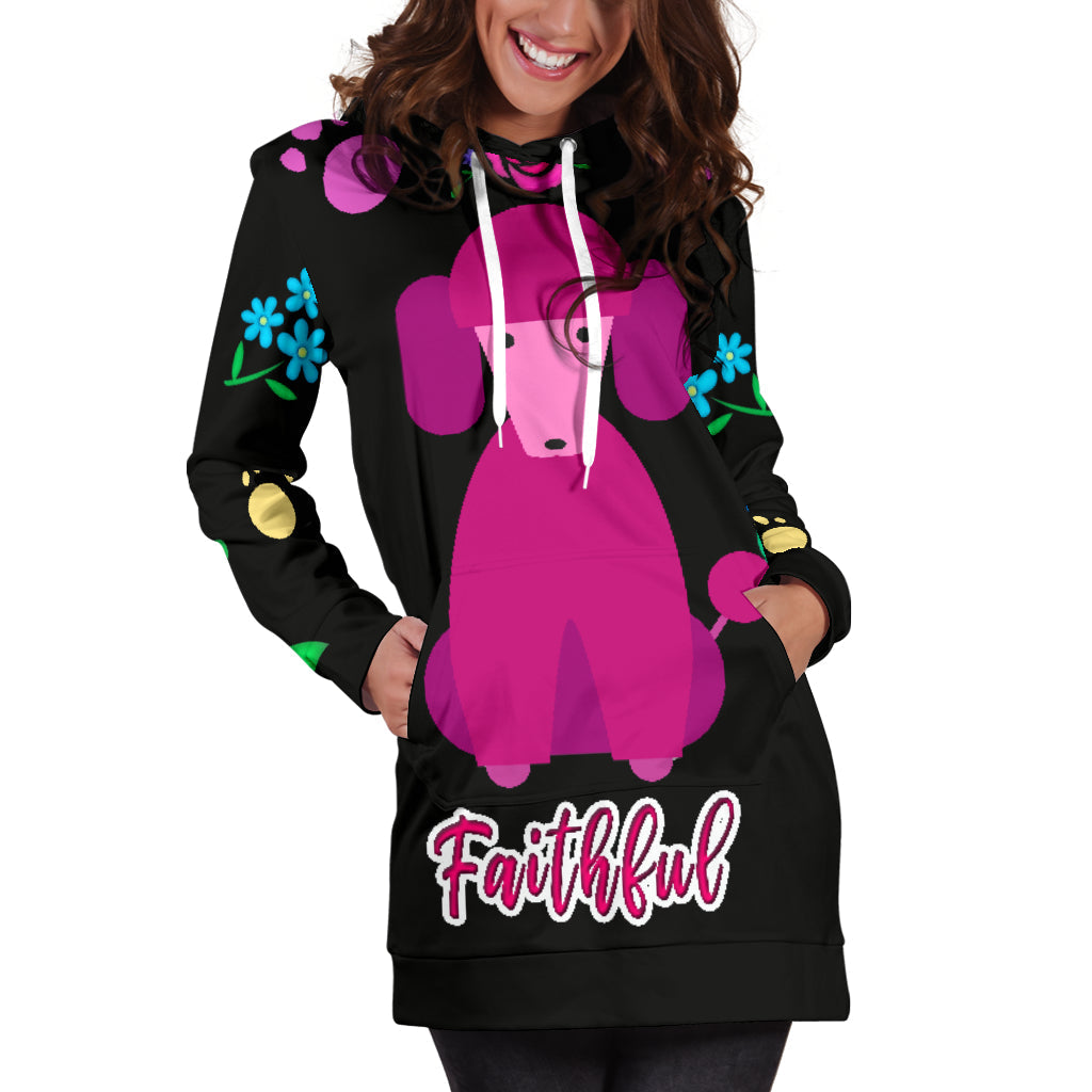 Faithful Poodle Dog Cute Poodle Dogs | Hoodie Dress