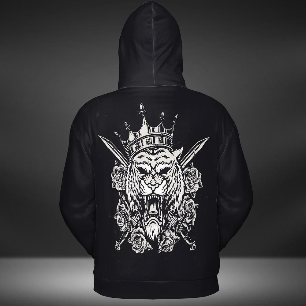 Angry Tiger Biker Style | Hoodie